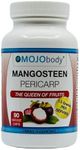 MOJObody Freeze Dried Mangosteen Pericarp Capsules, 1.5 Grams per Serving, 90 Veggie Capsules per Bottle, Xanthone Rich