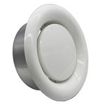 Kair Ceiling Extract Valve 100mm - 4 inch White Coated Metal Vent