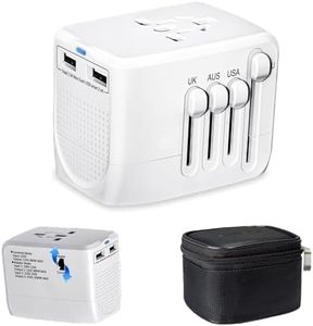 2000W Travel Voltage Converter, 220V to 110V Universal Travel Adapter Voltage Converter Comb with 2 USB Ports, US to UK Europe Australia 200+ Countries Power Converter