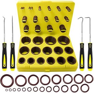 KEZE 382 Pcs SAE Viton O Ring Assortment Kit 30 Sizes Brown O-Ring Set for Various Automobiles Engines Pumps cylinders Plumbing High Temperature Chemicals Resistance 75A with O Rings Hook