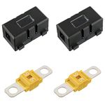 BOJACK 2 Pcs ANS Car Fuse Holders and 2 Pcs High Current Bolt-on Midi Fuses 60A Amp for Cars Trucks Vehicles