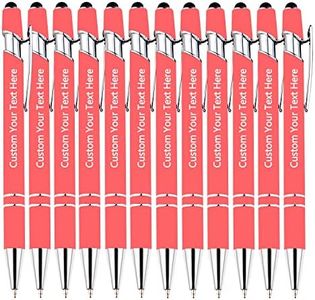KOLOWKO Personalized 2-in-1 Ballpoint Pen & Stylus - Custom Text/Name/Message - Bulk Order Up to 1000 Pens for Business, Graduation, Anniversary