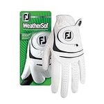 FootJoy Men's WeatherSof Golf Glove White Cadet Small, Worn on Left Hand, Previous Season Style