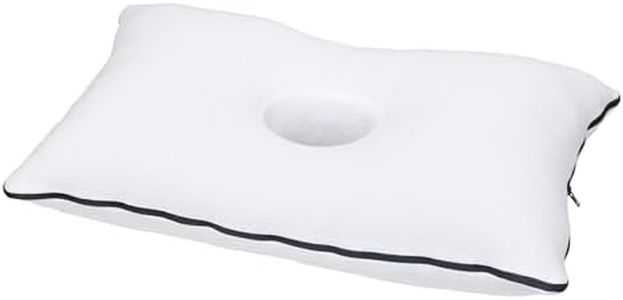 Holey Pillows Ergonomic Firm Memory Foam Ear Pillow with Ear Hole | 50x30cm | for Side Sleepers, Ear Pain & Post-Piercing Relief | Ideal for Chondrodermatitis CNH | Firm Support