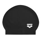 Arena Soft Latex Unisex Swim Cap for Women and Men, Black, One Size (SFTLTXSC)