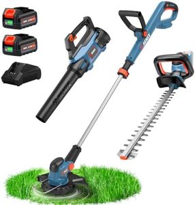 SENIX 20V Weed Wacker,Hedge Trimmer,Leaf Blower,2 * 4.0AH Batteries&Charger