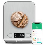 Etekcity Food Nutrition Kitchen Scale, Digital Grams and Ounces for Weight Loss, Baking, Cooking, Keto and Meal Prep, Large, 304 Stainless Steel, 11 Pounds-Medium (ENS-C551S)