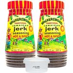 Walkerswood Traditional Jamaican Jerk Seasoning - Hot & Spicy 280g (2-pack) + Uplabel Creations 180ml Food Pot