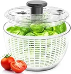 Fullstar Large Salad Spinner- Lettuce Spinner, Fruit Washer Spinner, Fruit Dryer Spinner, Fruit Spinner Dryer, Fruit Cleaner Spinner, Salad Spinners Salad Dryer, Vegetable Spinner - 6.3 Quart (White)