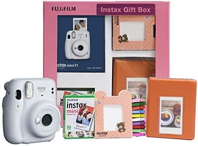 Fujifilm Instax Mini 11 Instant Camera (Ice White) Gift Box with 10 Shots
