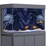 Aquarium Background 3D Alien Scorn Video Game Wallpaper Fish Tank Reptile Habitat Background Decorations PVC Landscape Poster Sticker (23.6x47.2(60x120cm))