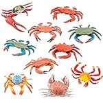 Hiawbon 10 Pieces Realistic Crab Fi