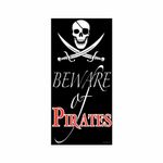 Beistle 50008 Beware of Pirates Door Cover, 30-Inch by 5-Feet