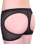 luckyemporia Butt Booty Lifter Shaper Bum Lift Pants Buttocks Enhancer Boyshorts Briefs UK (8 to 10) Black