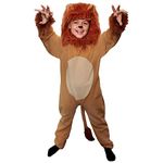 Child Lion Costume - Lion Jumpsuit and Mane Headpiece - Animal Fancy Dress Costume for Book Day