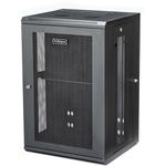 StarTech.com 4-Post 18U Wall Mount Network Cabinet w/ 1U Shelf, 19" Wall-Mounted Server Rack for IT / Data Computer Equipment