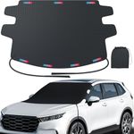 Zanch 2024 Upgrade SUV/Truck Windshield Cover for Ice & Snow [Magnetic Edges - Fast Install, Fast Removal] 600D Heavy-Duty Against Snow, Ice, Frost, Windshield Protector Winter Gifts for Women & Men