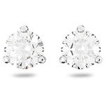 Swarovski Women's Solitaire Earrings, Pair of Pierced Stud Earrings with Crystals, Rhodium Plated, from the Swarovski Solitaire Collection