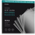 Vinyl Record Sleeves (50 Count - 12.75" x 12.75") Outer Sheet Protectors for Vinyl Record Storage - Clear Vinyl Sleeves for Single & Gatefold LP Album Covers - 3mil Thick Vinyl Records Outer Sleeves