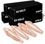 RX WELD 1-101 Acetylene Cutting Torch Tips, Size 0-3, Fit V-Style Heavy Duty Torch - Pack of 4