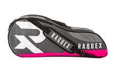 Raquex Tennis Bag - Racket Bag for Tennis, Badminton & Squash Racquets. Blue, Black or Magenta. Badminton Bag, Holds up to 6 Racquets + Accessories + Trainers (Magenta)