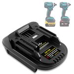 DM18M Converter for Dewalt & for Milwaukee to Makita Battery Adapter, Fit for Dewalt 18v-20v & for Milwaukee 18v M18 Lithium Batteries, Work for Makita 18v Cordless Power Tools