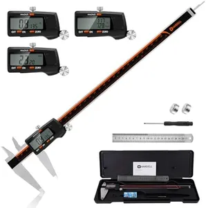 HARDELL Digital Caliper 0-12 Inch/300mm with Large LCD Screen,Electronic Digital Vernier Caliper Auto-Off Feature, Inch/MM/Fraction,Digital Ruler,for 3D Printing/Jewelers/Woodworkers