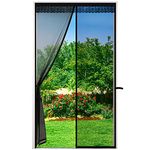 Cinkee Magnetic Fly Screen Door, Heavy-Duty Anti Mosquito Mesh No Gap with 40 Pieces of Powerful Magnets, Super Quiet, No Drilling, Washable Mesh, Keep Fresh Air in & Bugs Out, 140 * 240cm