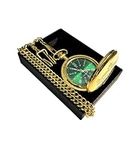 Engraved pocket watch, Green dial w