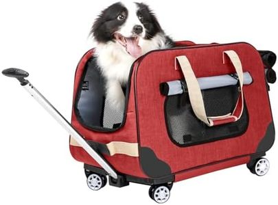 Dog Carrier On Wheels,Dog Carrier with Wheels for Small Dog,Rolling Dog Carrier with Wheel,Pet Trolley Case Carrier for Small Dog,Pet Carrier with Wheels for Small Dog Travel Carrier Wheels