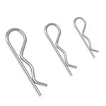 15 PCS M4 x 85mm Cotter Pin, Heavy Duty Hair Pin Hitch Retaining R Clip, Split Pins for Trailer Pin Clips Lock System, 304 Stainless Steel, Large Truck/Tractor Pin Clip