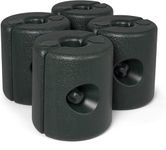 Vencier Gazebo Weights set of 4 Gazebo Leg Weights Fill with Sand or Water – Pole Anchor for Outdoor/Garden Gazebos, Marquees, Market Stalls, Party Tents Weather Resistant Plastic (Black)