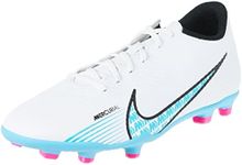 Nike Men's Mercurial Vapor 15 Club MG Trainers, White Baltic Blue Pink Explosion, 10.5 US