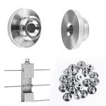 Muzata 20Pack Cable Railing Kit 1/8" Wheel Protective Protector Sleeves for PT1 Metal Posts Wire Rope Level Deck Washer Insert Plug T316 Stainless Steel CR72, CP3