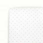 Little Unicorn Stretch Knit Crib Sheet | Super Soft | Sized for Standard Baby Crib & Toddler Mattress | Machine Washable | 52” x 28” x 6” | Cozy Bedding Sheet for Boys and Girls | Grey Cross