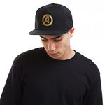 Marvel Men's Avengers Logo Baseball Cap, Black (Black Blk), One (Size:ONE Size)