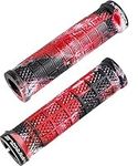 Marque Grapple Mountain Bike Handlebar Grips – Single Lock-On Ring MTB and BMX Bicycle Handle Bar with Non-Slip Grip (Wild FIre Red)