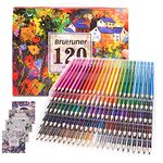 Adult Coloring Book 120 Colour Pencil Set for Artists, Kids, Sketchers, Students Drawing with 4 Colouring Books Gift