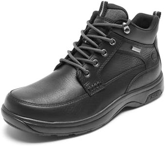 Dunham Men's 8000 Mid Boot Ankle, Black Leather, 8 XX-Wide