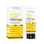 Dr. Sheth's Ceramide & Vitamin C Sunscreen|In-Vivo Tested|SPF 50+ Pa++++|Bright Skin, Healthy Glow|Non-Greasy, Quick-Absorbing|No White Cast|UVA/B, Bluelight Protection|Women & Men|All Skin Types, 30G