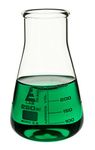 Eisco Labglass CH0426B 250 ml Conical Flask, Erlenmeyer, Wide Neck, 3.3 Borosilicate Glass, Pack of 12