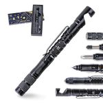 MCCC Tactical Pen 8 in 1 Multitool with Phone Holder, Stylus Pen Gifts for Men EDC Pen for Self Defense, Daily Use, Outdoors, Survival Gear