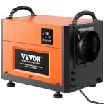 VEVOR 125 Pints Commercial Dehumidifier with Drain Hose for Crawl Spaces, Basements Warehouse & Job Sites, Large Capacity Dehumidifier for Water Damage Restoration, Auto Defrost, CSA Listed