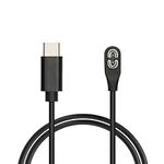 kwmobile Charger Compatible with Shokz Aeropex AS800 / OpenRun/OpenRun Pro Mini/OpenComm ASC100SG - Charger USB-C Cable for Charging Smart Watch - Black