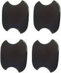 Amblee 4-Pack Universal Car Door Handle Protector Cover, 3D TPU Texture Design, Carbon Fiber Anti Scratch Texture Sticker for Vehicles (Black)