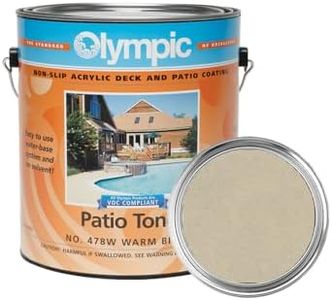 Olympic Patio Tones - Warm Biscuit - 1 Gallon - Non-slip acrylic deck and patio coating, concrete restorer.