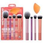 REAL TECHNIQUES By Sam & Nic Everyday Essentials For Blush + Foundation + Shadow + Highlighter + Concealer, Multicolour