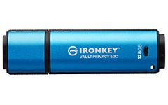 Kingston Ironkey Vault Privacy 50 USB-C 128GB Flash Drive | FIPS 197 Certified | XTS-AES 256-bit | BadUSB and Brute Force Protection | Mult-Password Option | IKVP50C/128GB