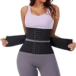 Waist Trainer For Women - Adjust Your Snatch | Triple Trainer Wrap, Miracle Tummy Wrap, Sweat Workout Belt, Waist Trimmer for Women | Snatch Me Up Belly Body Shaper Compression Fupa Wrap (M, Black)