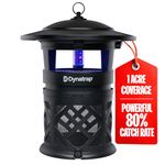 DynaTrap DT2030SR 1 Acre Mosquito & Flying Insect Outdoor Trap and Killer – Kills Mosquitoes, Flies, Wasps, Gnats, & Other Flying Insects - Bug Zapper Alternative - Black